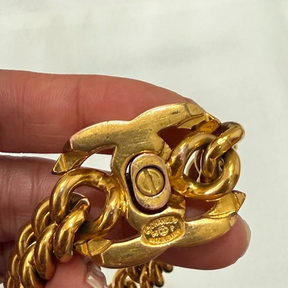 CHANEL CC Turnlock Gold Chain Bracelet